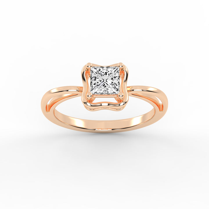 Distinctive Princess Cut Diamond Ring