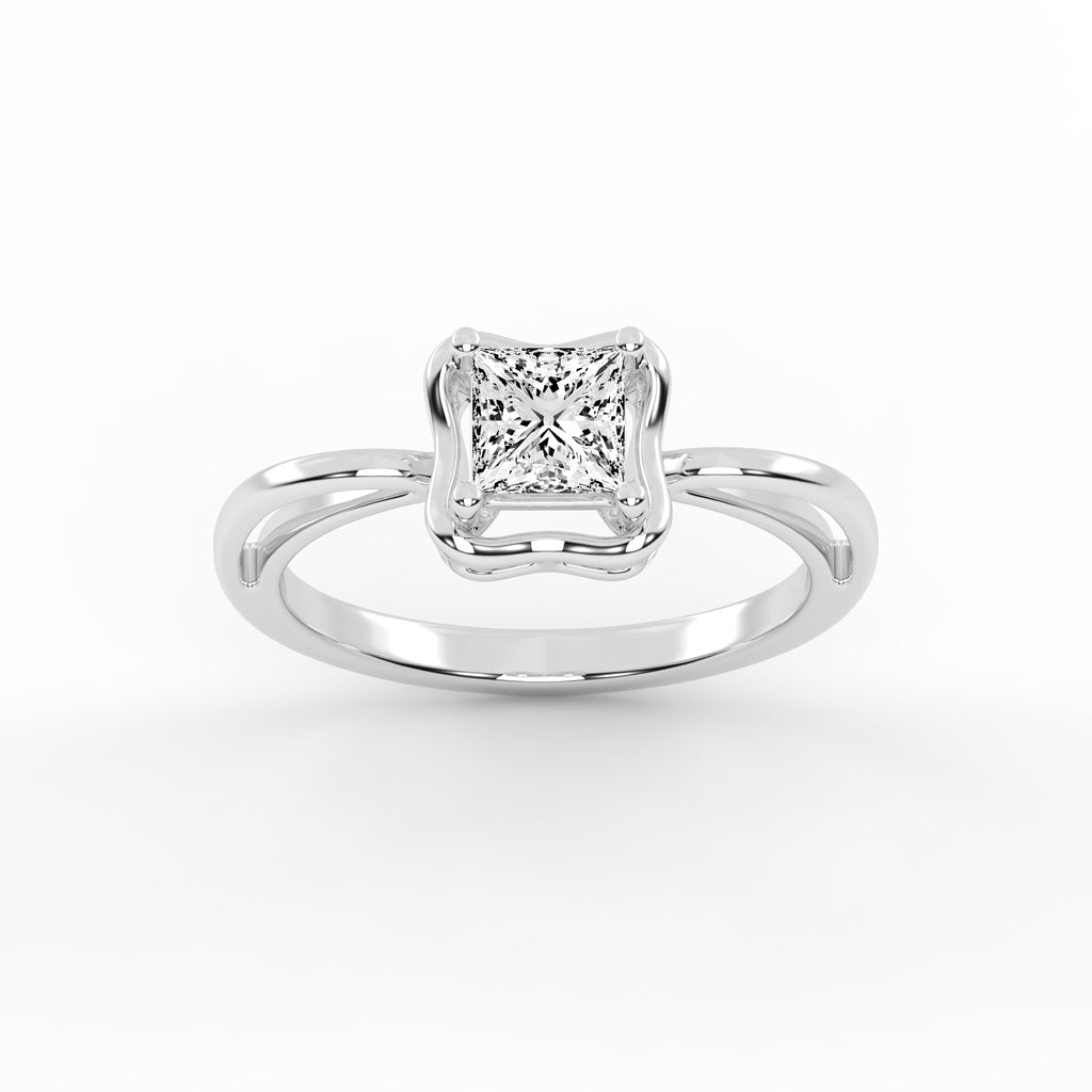 Distinctive Princess Cut Diamond Ring