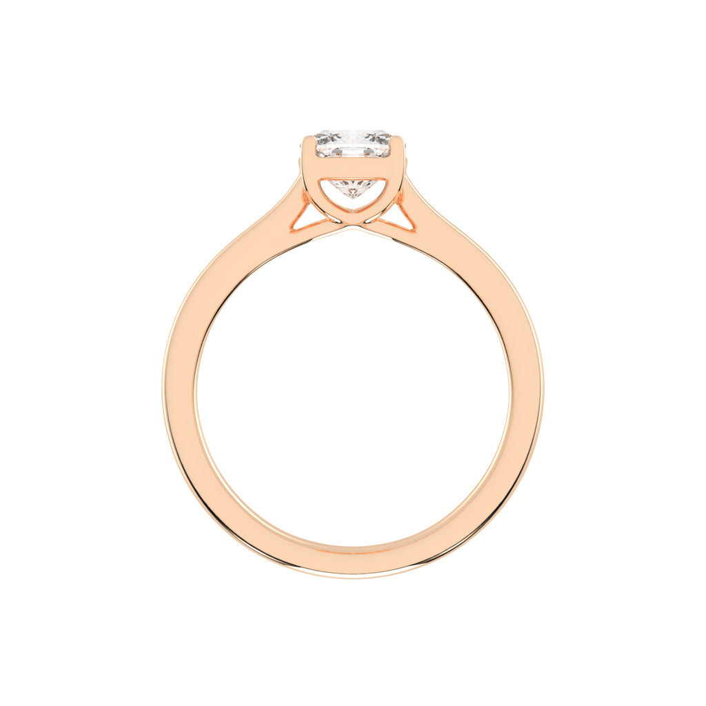 Diamtique Cushion cut solitaire lab diamond ring