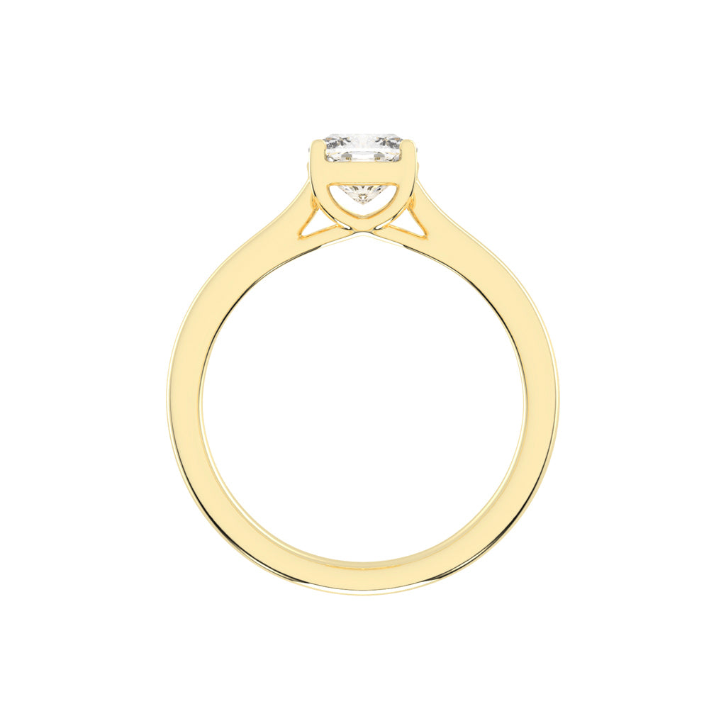 Diamtique Cushion cut solitaire lab diamond ring