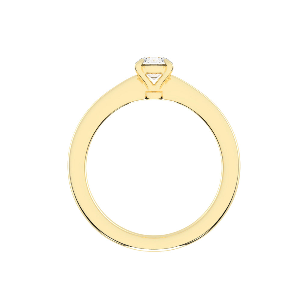 Soleria Tab Prong Round Cut Solitaire Lab Diamond Ring