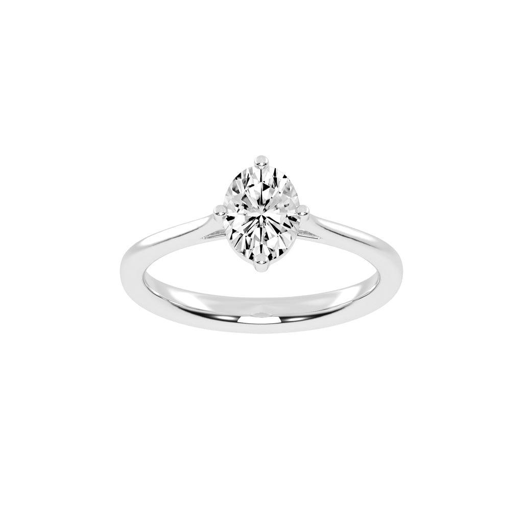 Solivara Oval Cut Solitaire Lab Diamond Ring