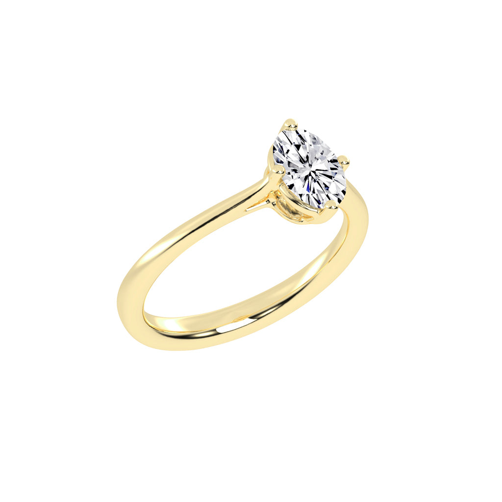 Solivara Oval Cut Solitaire Lab Diamond Ring