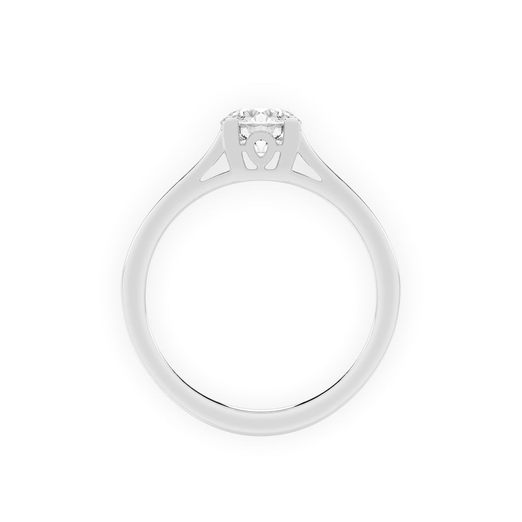 Soltrinia Split shank round cut solitaire lab diamond ring