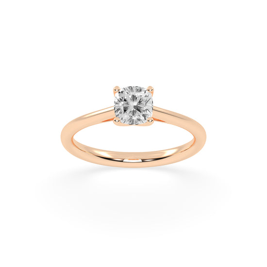 Solentria bridge accent princess cut lab diamond ring
