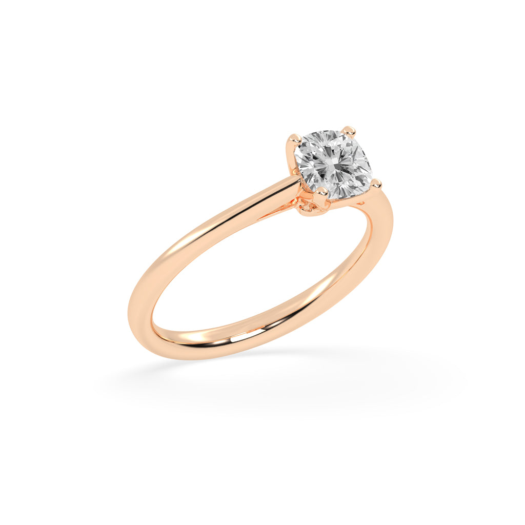 Solentria bridge accent princess cut lab diamond ring