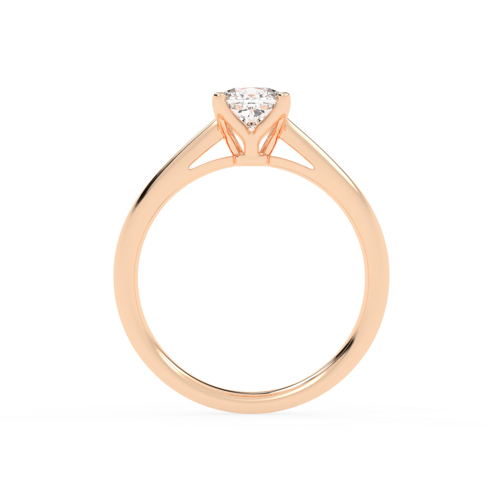 Solentria bridge accent princess cut lab diamond ring