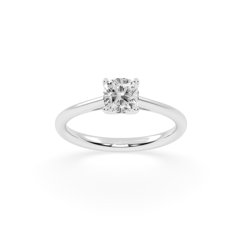Solentria bridge accent princess cut lab diamond ring
