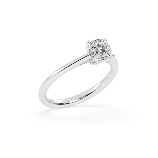Solentria bridge accent princess cut lab diamond ring