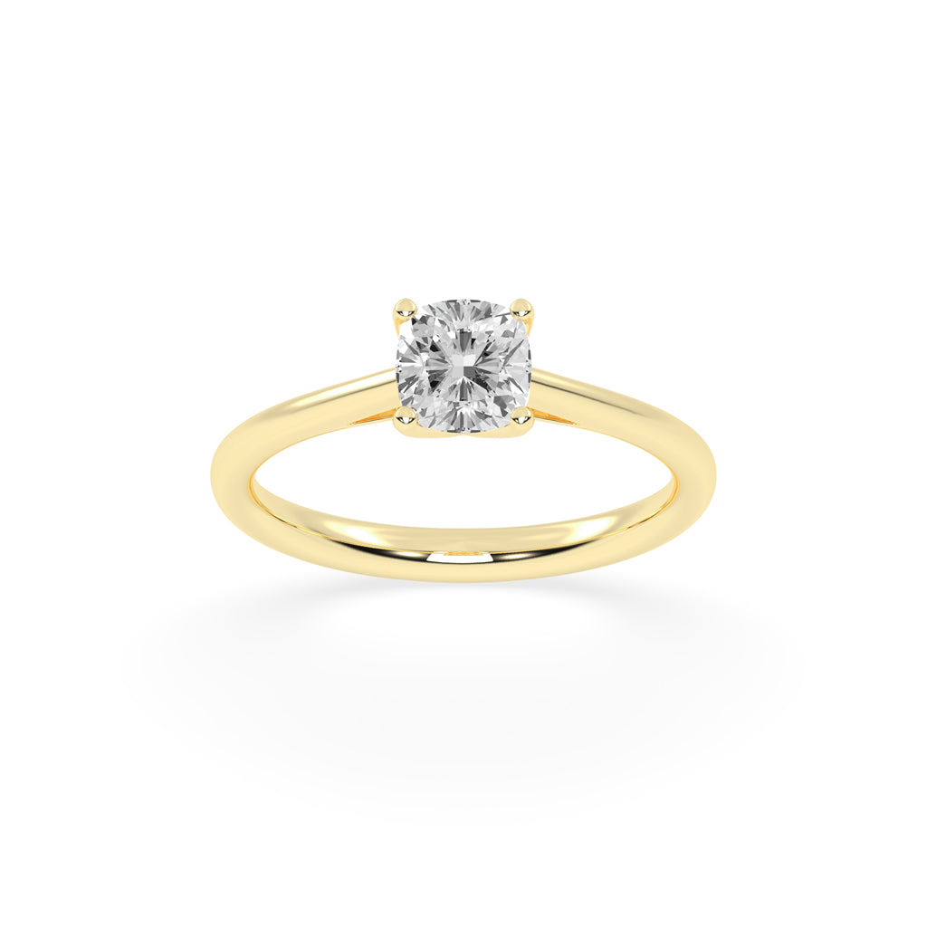 Solentria bridge accent princess cut lab diamond ring