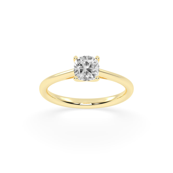 Solentria bridge accent princess cut lab diamond ring