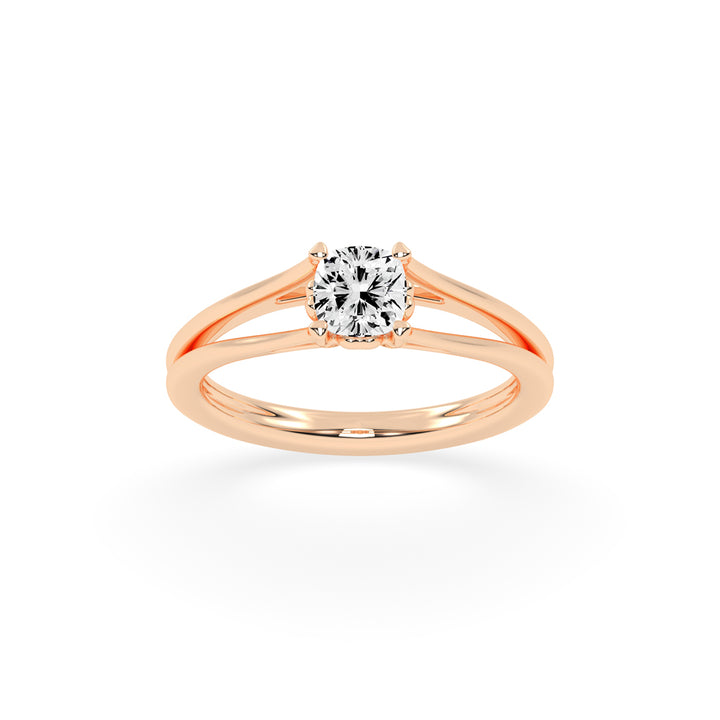 Solindora Split shank Princess cut lab diamond ring