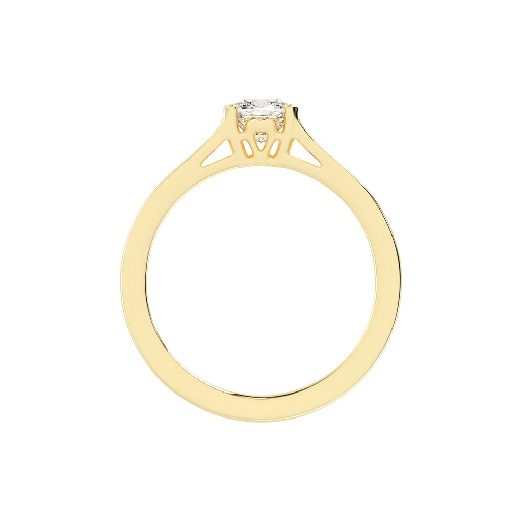 Solindora Split shank Princess cut lab diamond ring