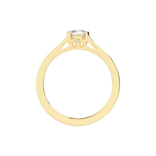 Solindora Split shank Princess cut lab diamond ring