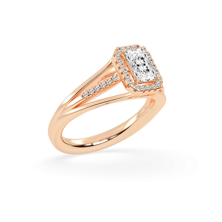 Elysira Split shank radiant cut classic lab diamond ring