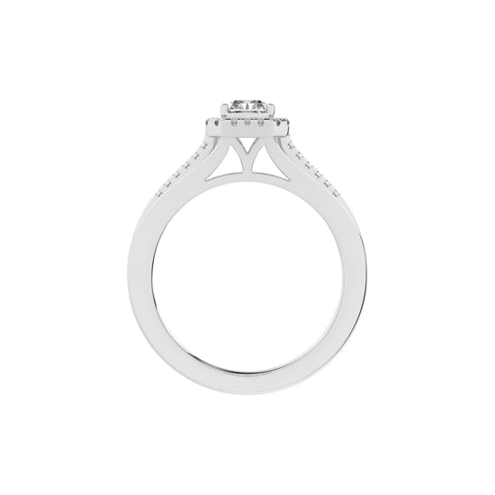 Elysira Split shank radiant cut classic lab diamond ring