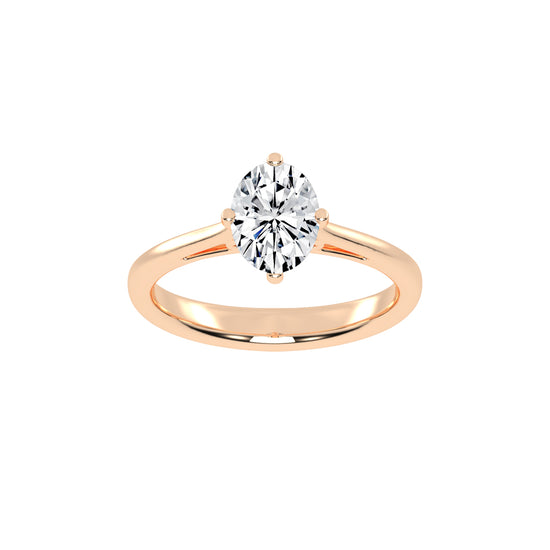 Solentis oval cut solitaire lab diamond ring