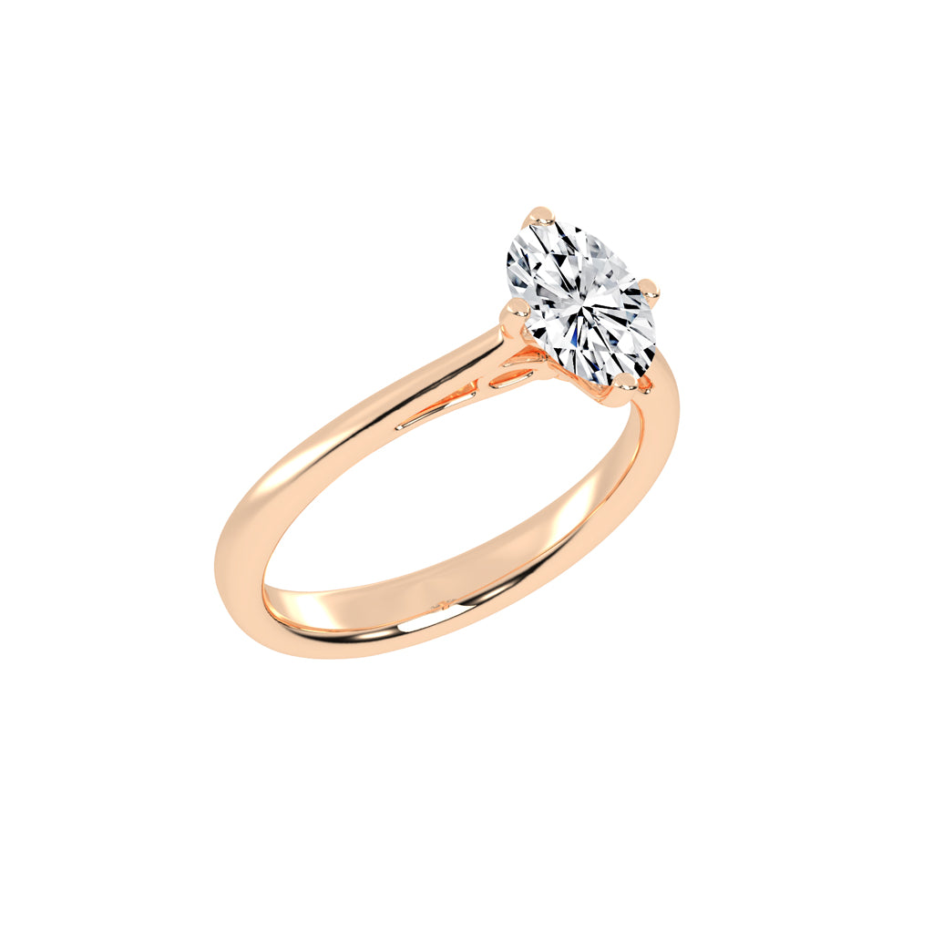 Solentis oval cut solitaire lab diamond ring