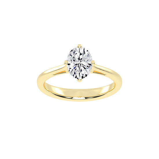 Solentis oval cut solitaire lab diamond ring