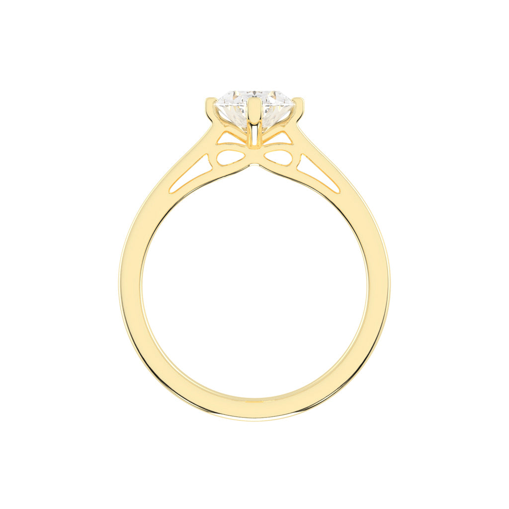 Solentis oval cut solitaire lab diamond ring