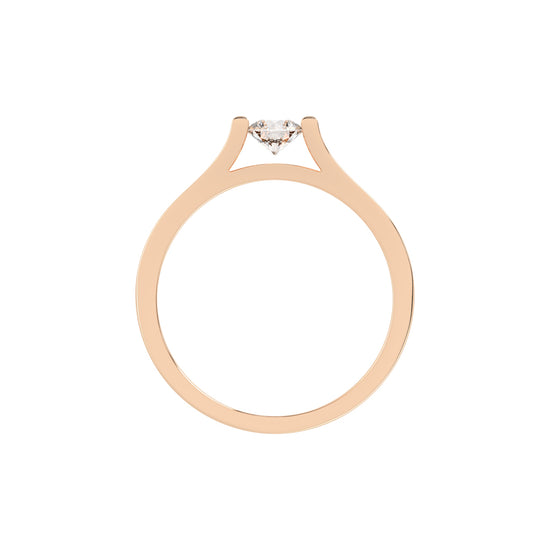 Delencia bar set round cut delicate lab diamond ring