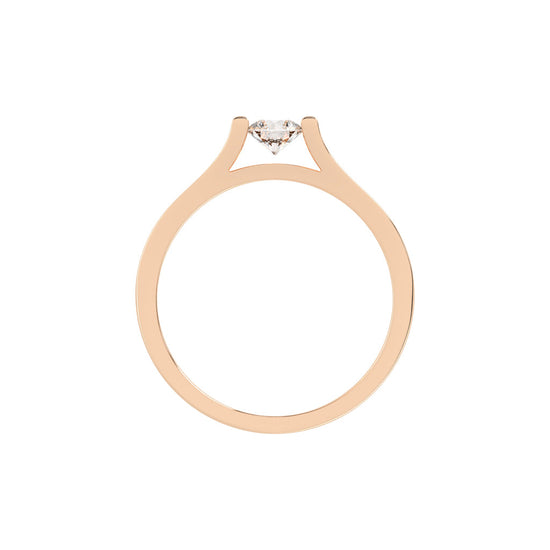 Delencia bar set round cut delicate lab diamond ring