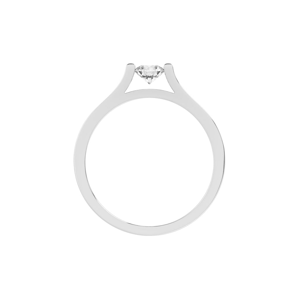 Delencia bar set round cut delicate lab diamond ring