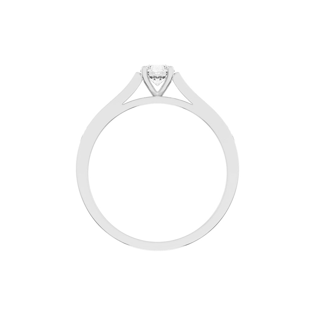 Delanova round cut delicate lab diamond ring