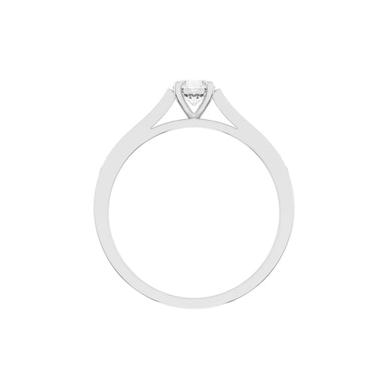 Delanova round cut delicate lab diamond ring
