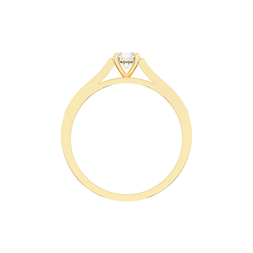 Delanova round cut delicate lab diamond ring
