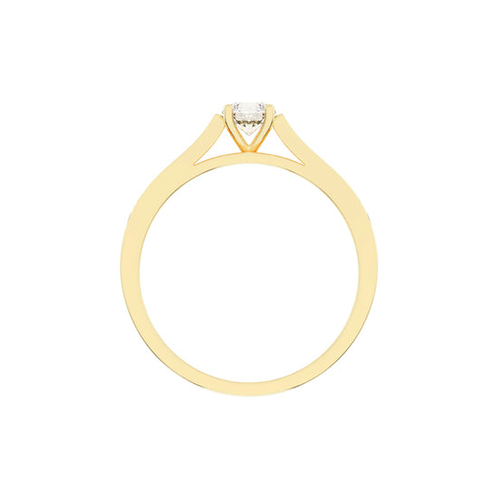Delanova round cut delicate lab diamond ring