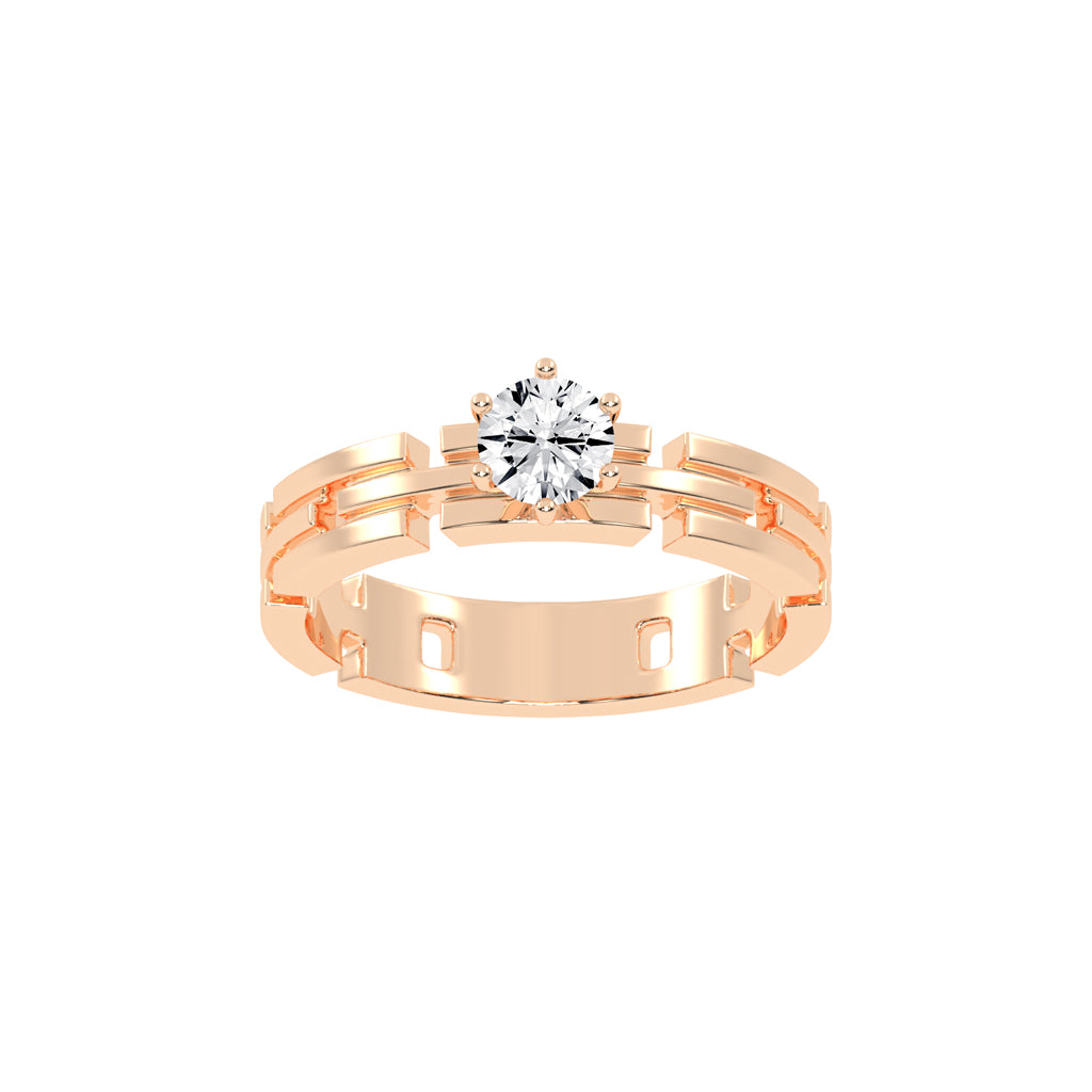 Delorana six prong round cut delicate lab diamond ring