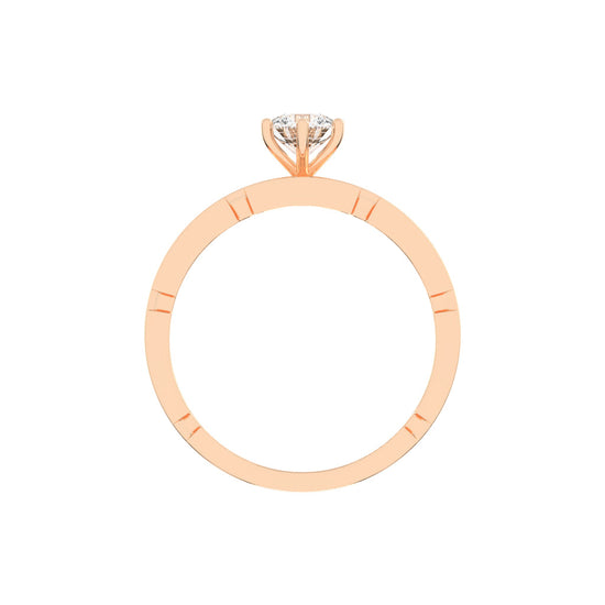 Delorana six prong round cut delicate lab diamond ring