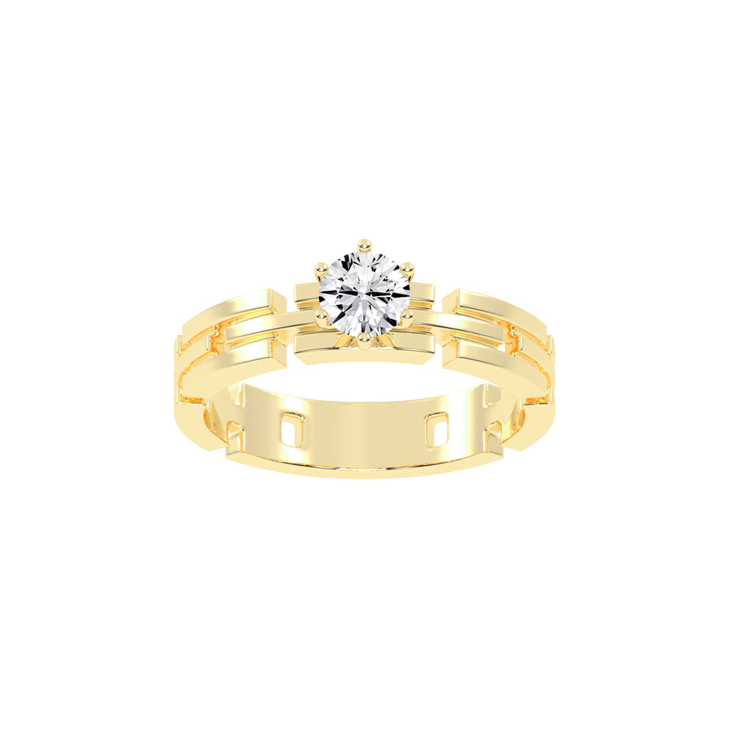 Delorana six prong round cut delicate lab diamond ring