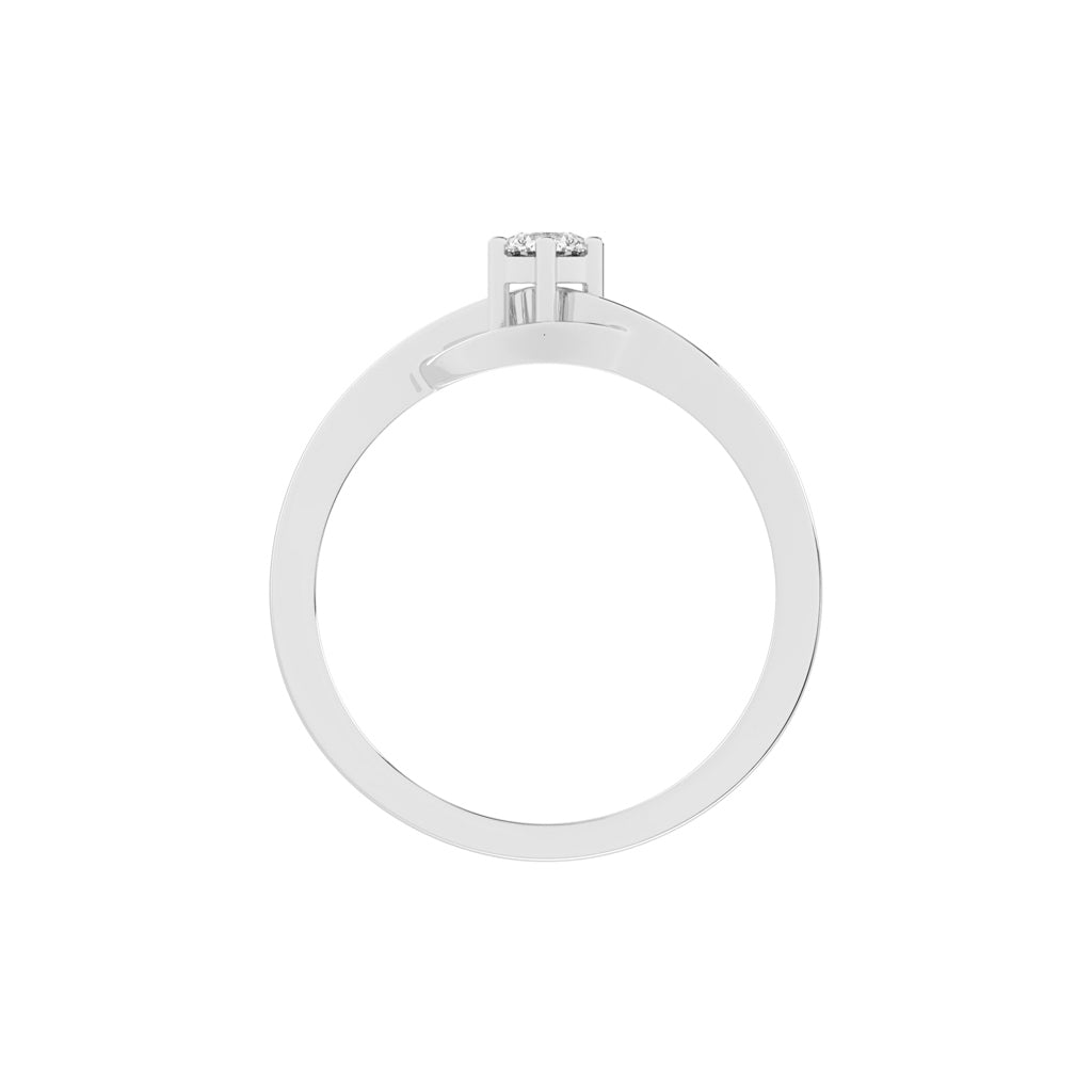 Delirelle Bypass round cut delicate lab diamond ring