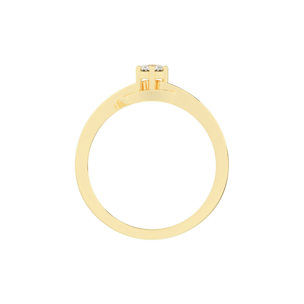 Delirelle Bypass round cut delicate lab diamond ring