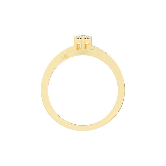 Delirelle Bypass round cut delicate lab diamond ring