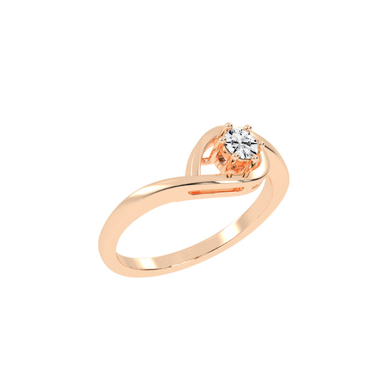 Delavia Freeform round cut delicate lab diamond ring
