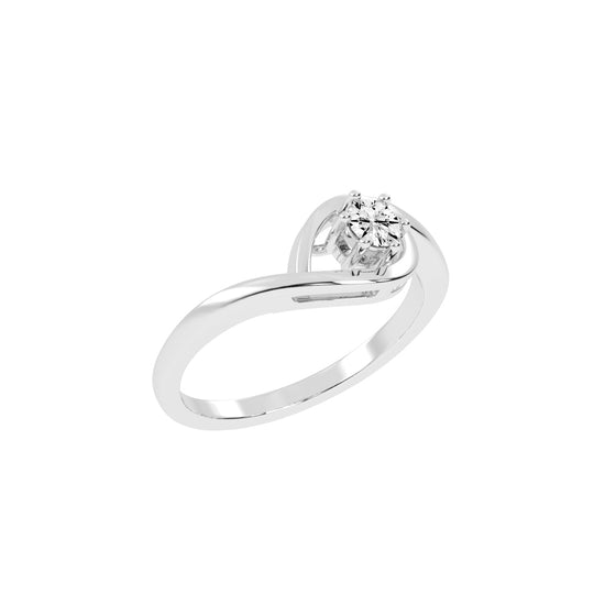Delavia Freeform round cut delicate lab diamond ring