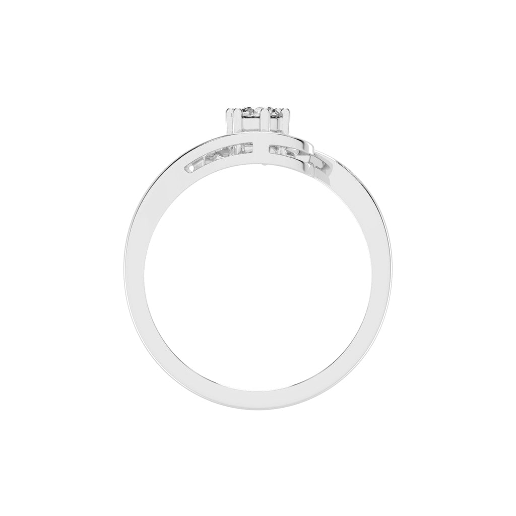 Delavia Freeform round cut delicate lab diamond ring