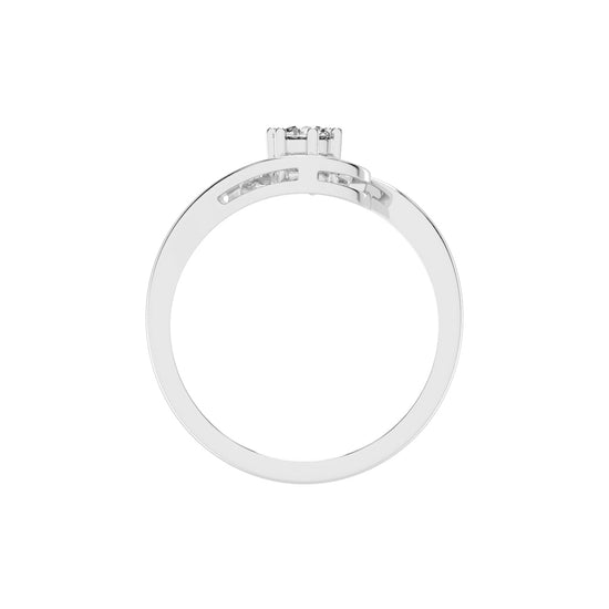 Delavia Freeform round cut delicate lab diamond ring