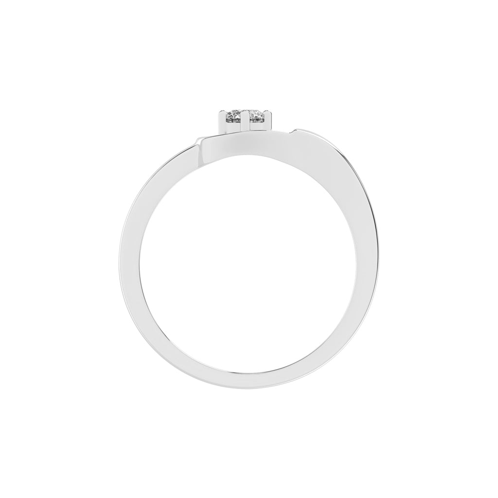 Delirona contoure setting round cut delicate lab diamond ring