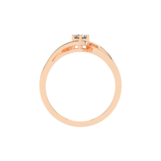 Delivone round cut delicate lab diamond ring
