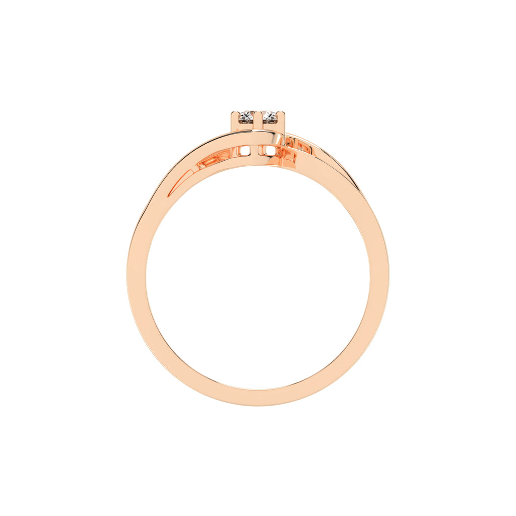 Delivone round cut delicate lab diamond ring
