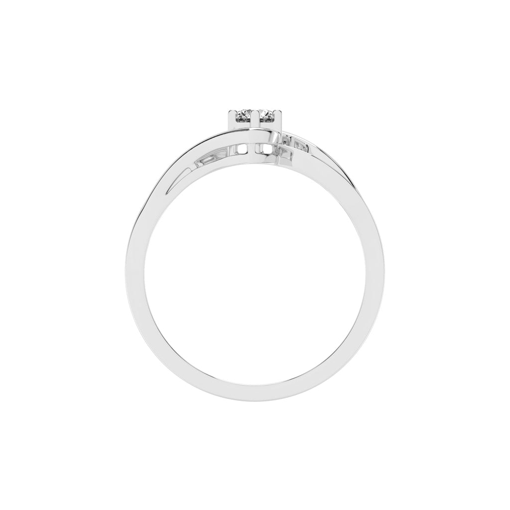 Delivone round cut delicate lab diamond ring