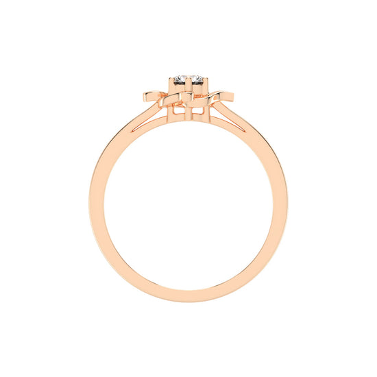 Delornis floral round cut delicate lab diamond ring