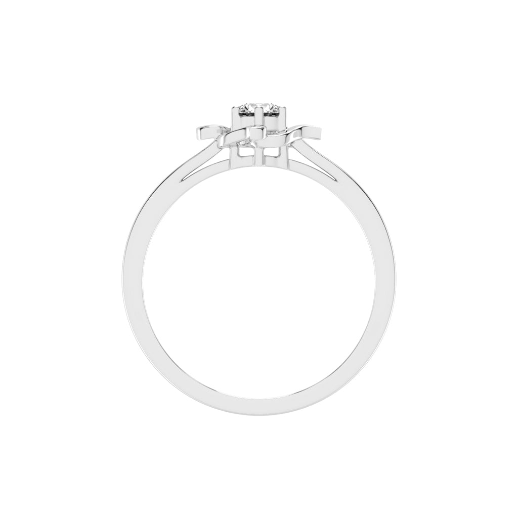 Delornis floral round cut delicate lab diamond ring