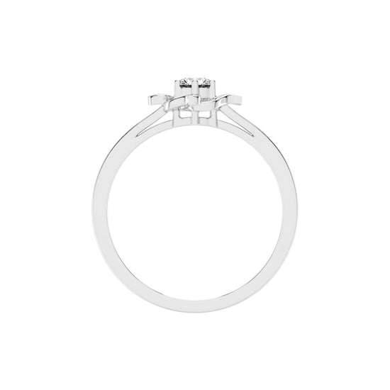 Delornis floral round cut delicate lab diamond ring