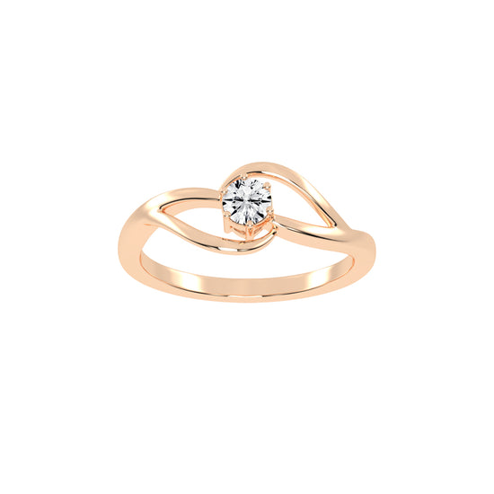 Delacera vintage round cut delicate lab diamond ring