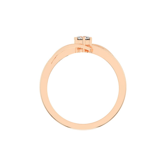 Delacera vintage round cut delicate lab diamond ring